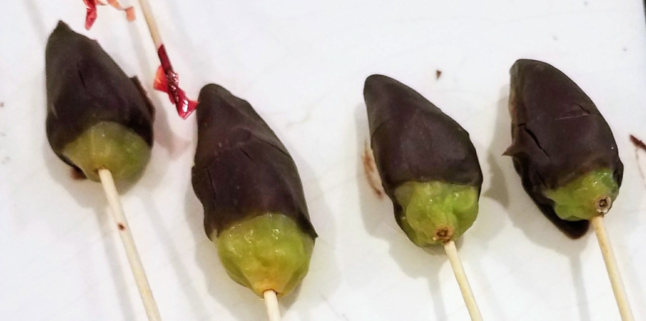 chocolate-covered datil peppers