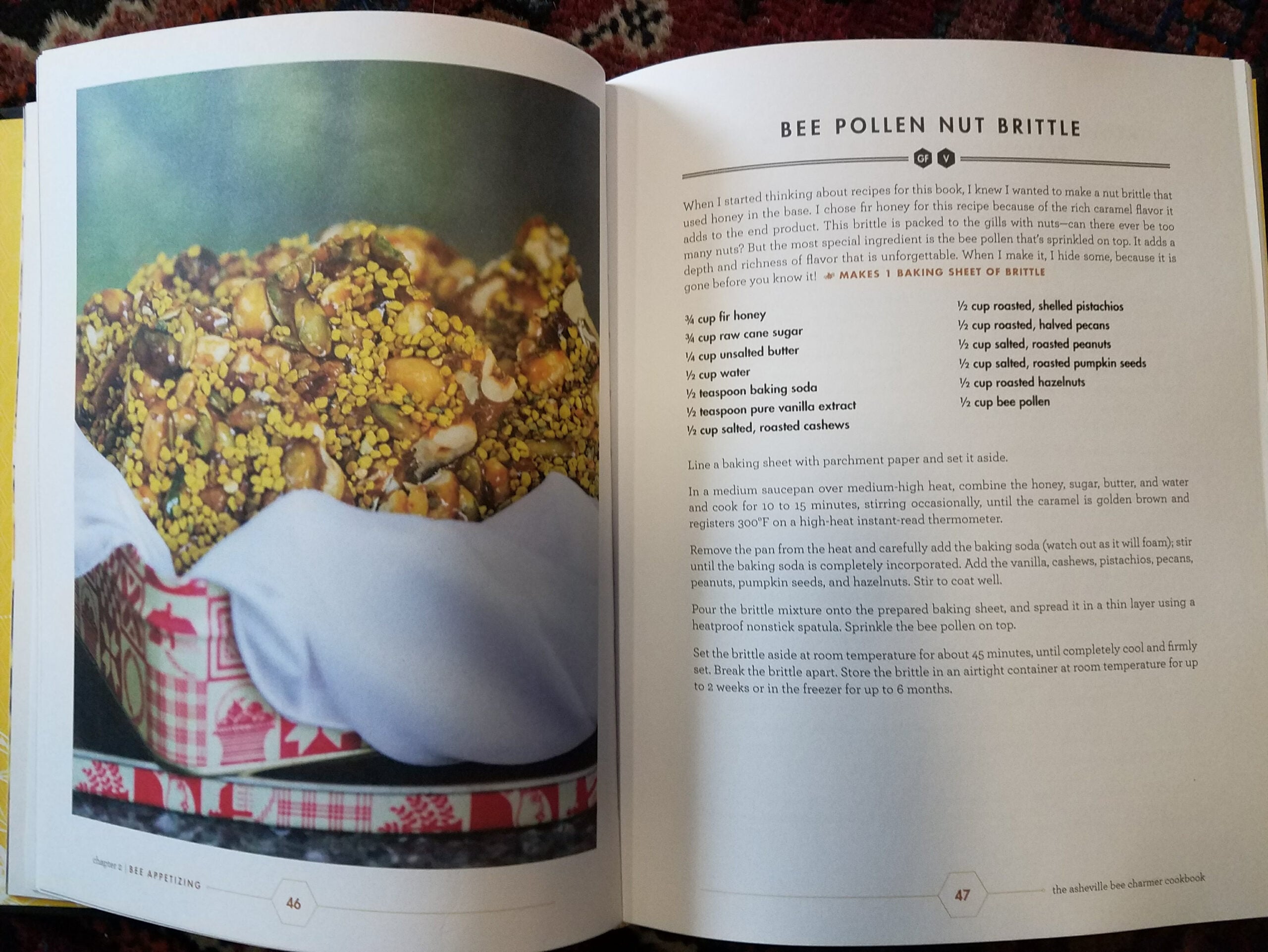 Bee pollen nut brittle