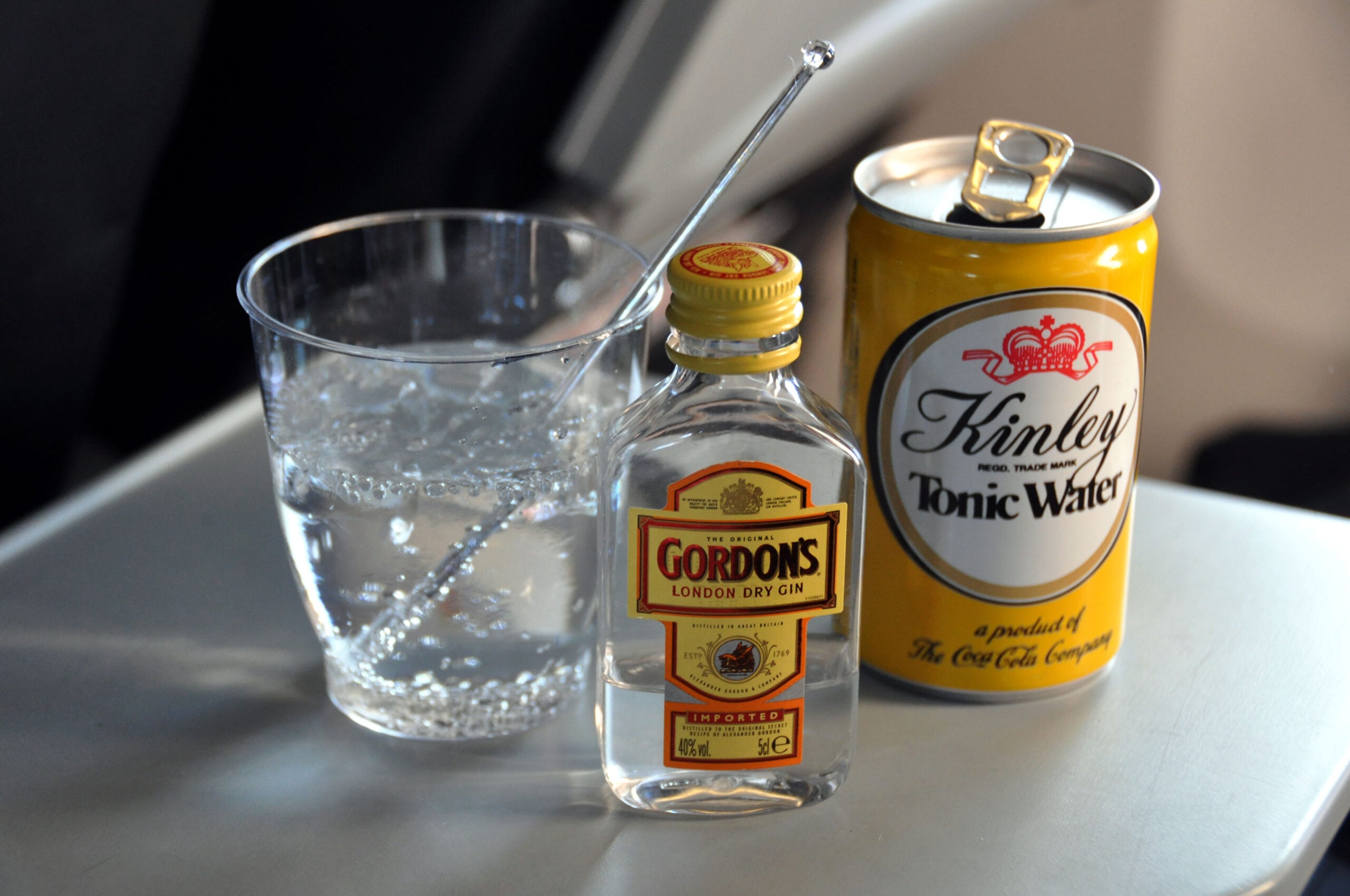Glass of gin and tonic