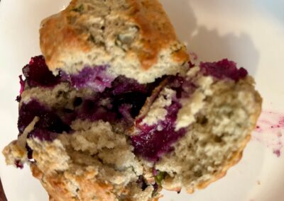 Basil Blueberry Muffins