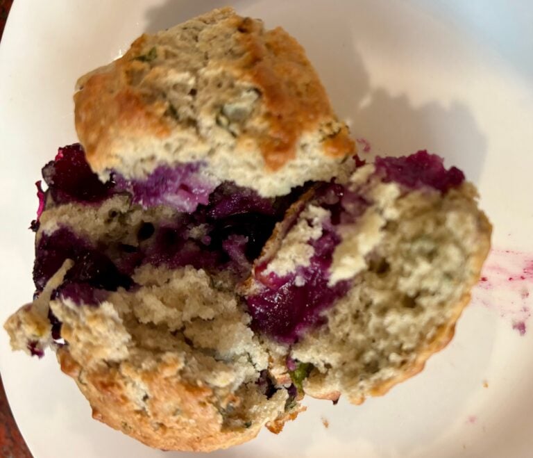Basil Blueberry Muffins