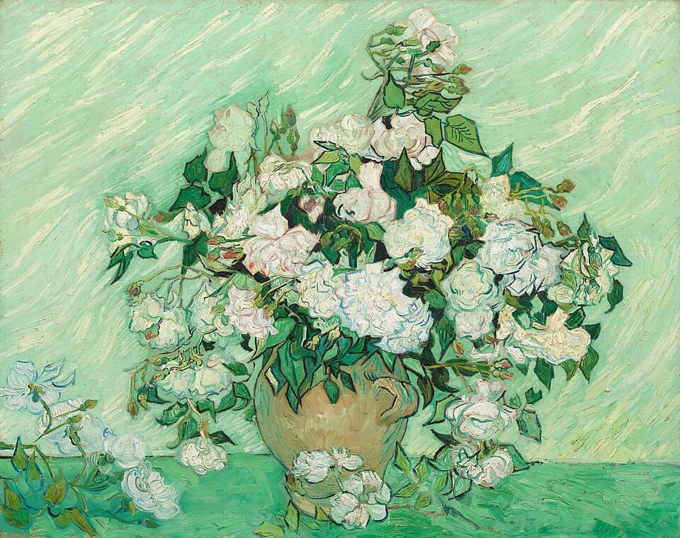 Roses - painting by Vincent Van Gogh