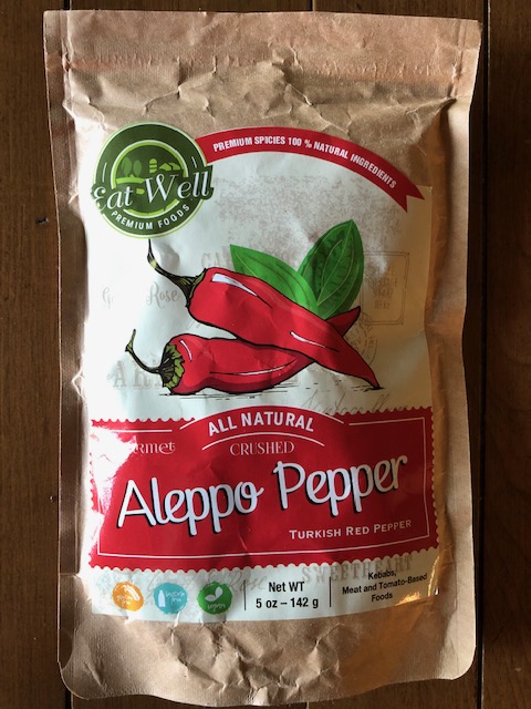 A bag of Aleppo peppers