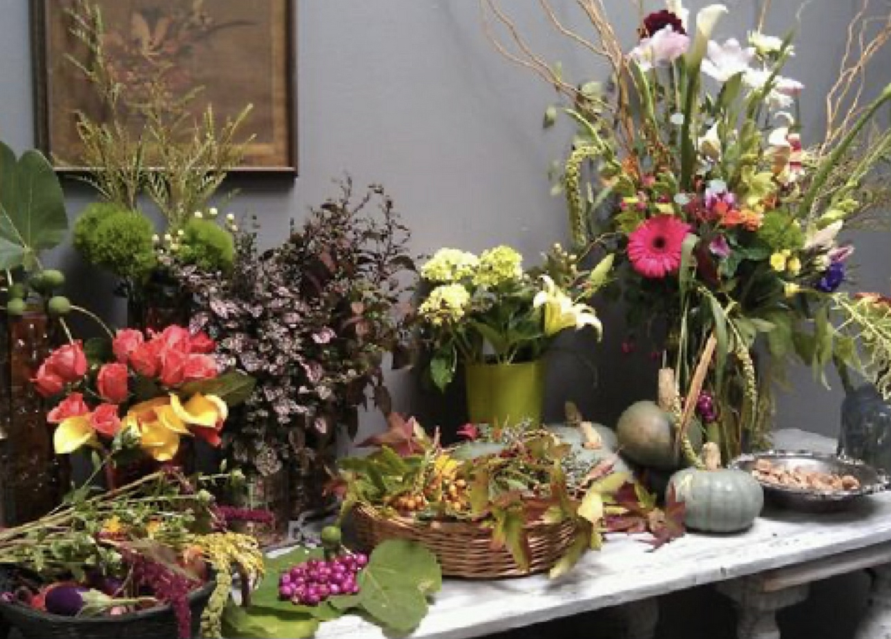 Autumn Equinox Alter of harvested plant material