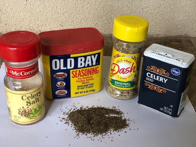 Products containing celery seed