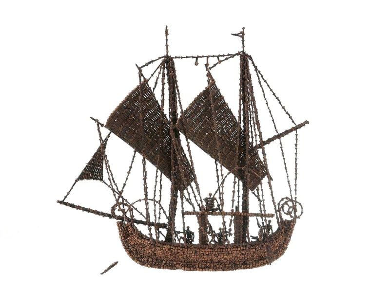 Model ship made of cloves