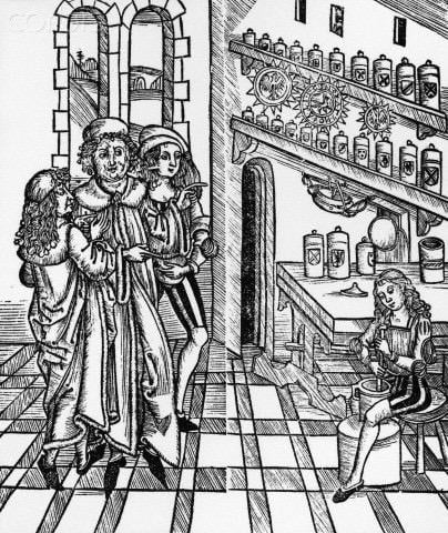 flu woodcut