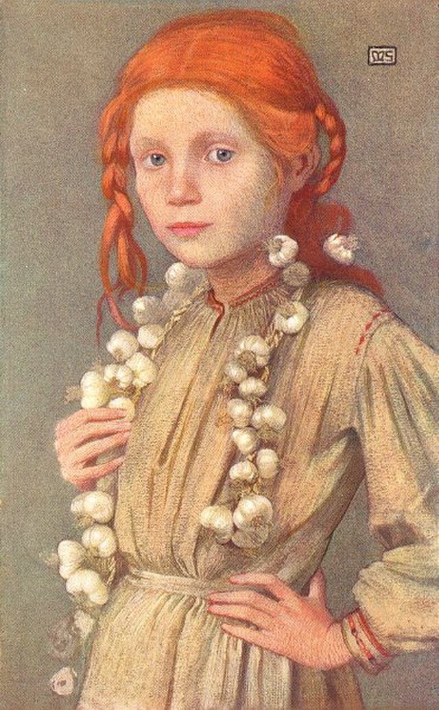 Garlic Seller, Romania, 1909