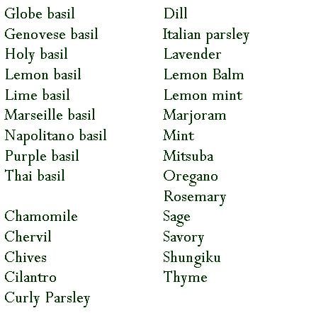 Herb-list