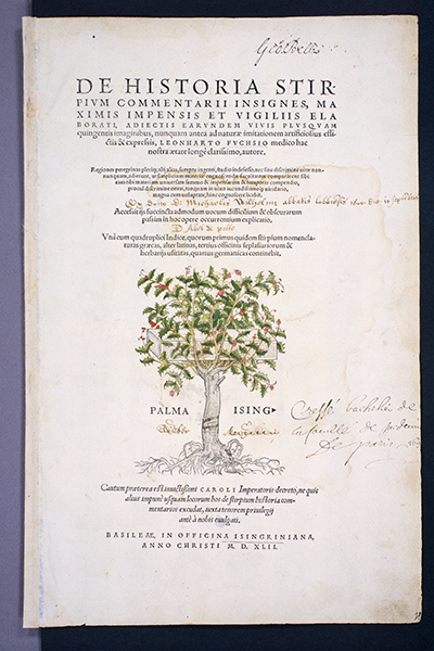 Title page of De Historia Stirpium