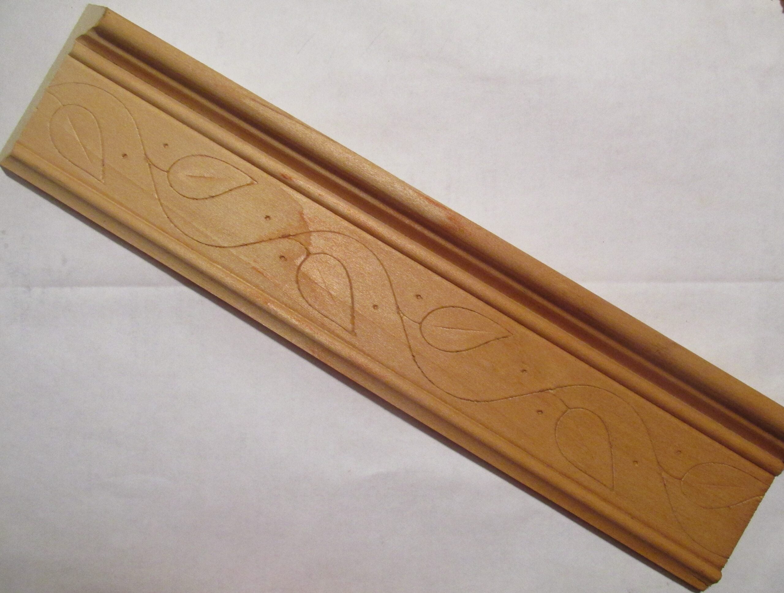 wood trim stained with onion tea