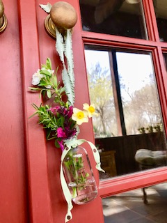 May Day red doorknob