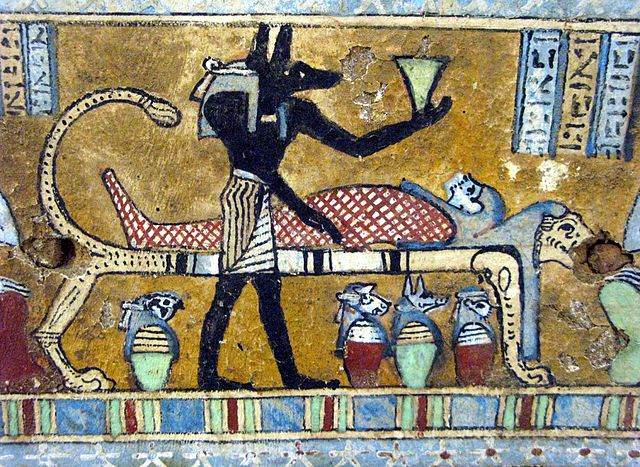 An illustration of the process of mummification