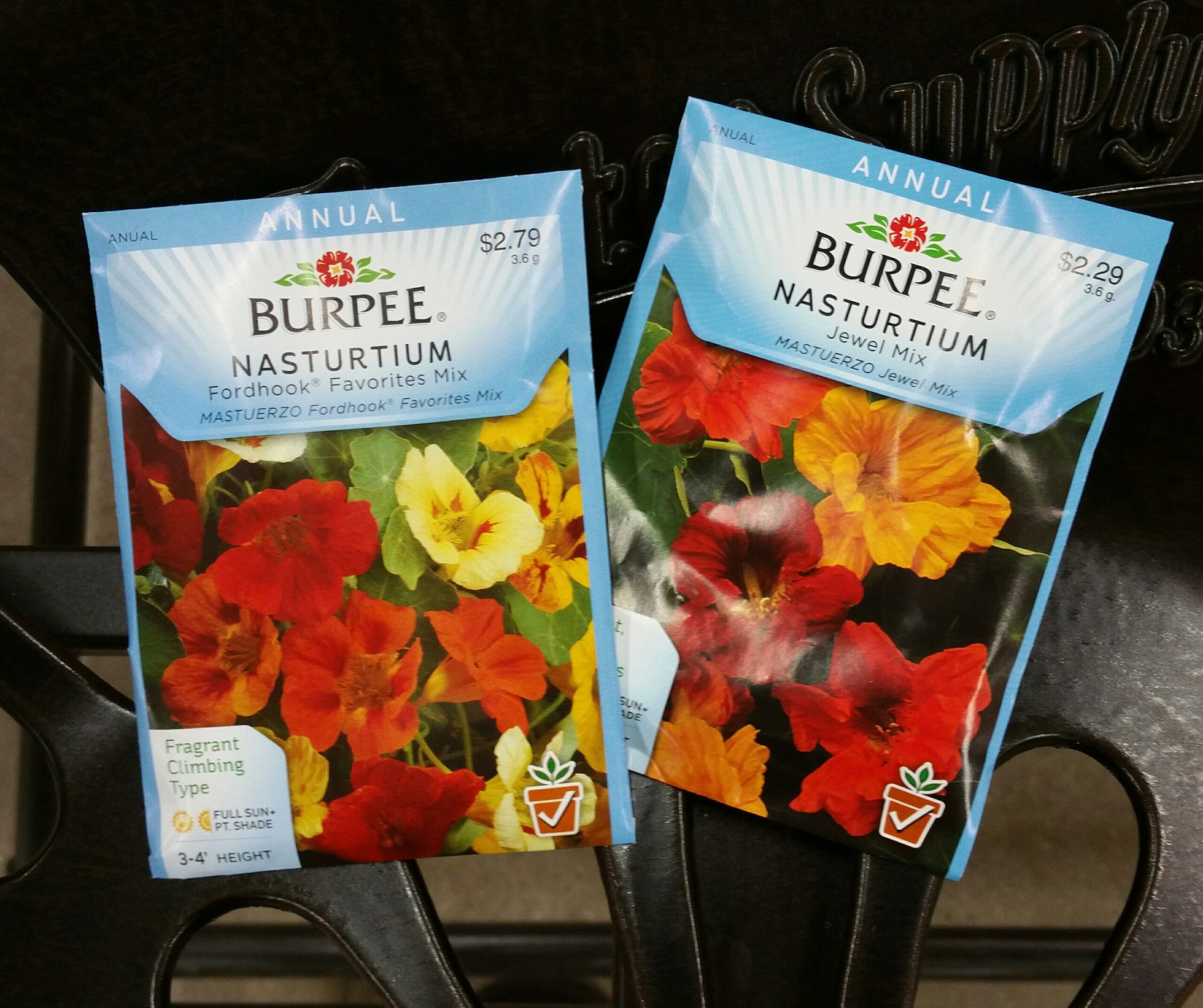 Nasturium seed packets