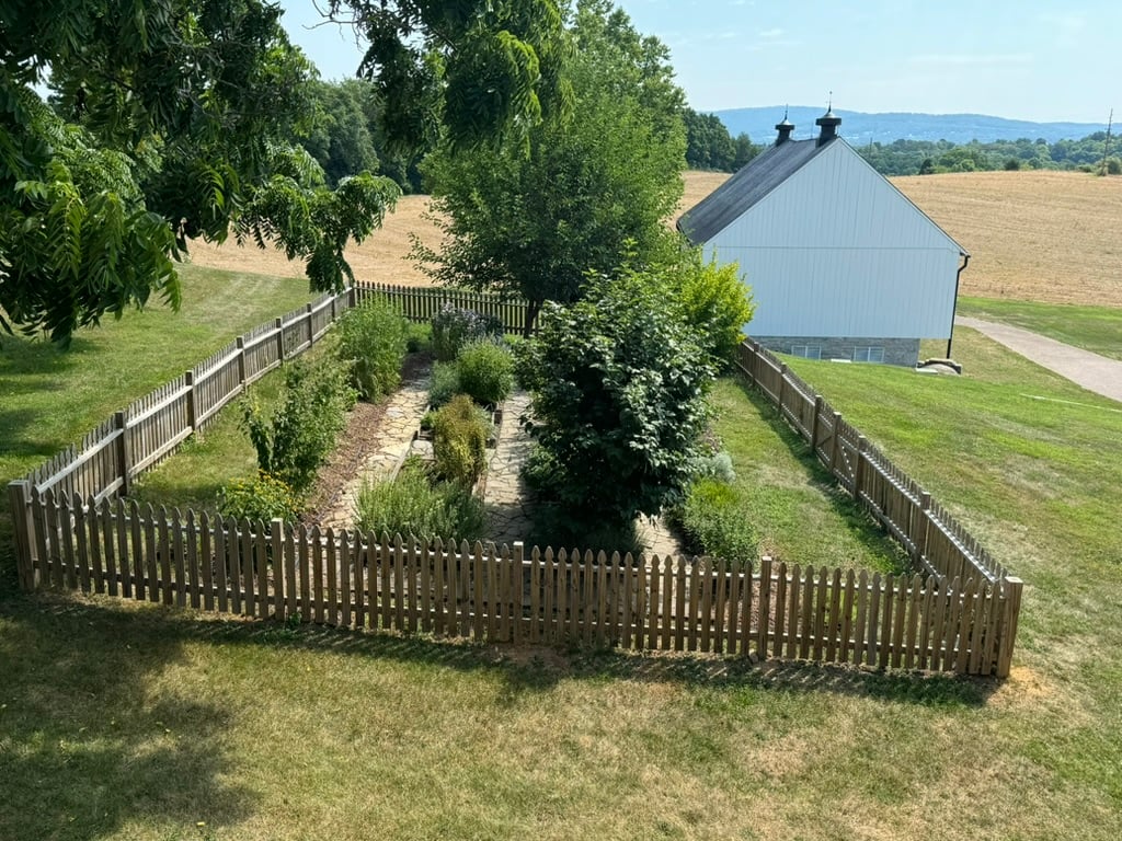 A small fence in garden