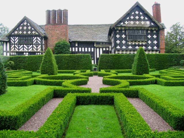 Savory knot garden at Little Morton Hall, Cheshire