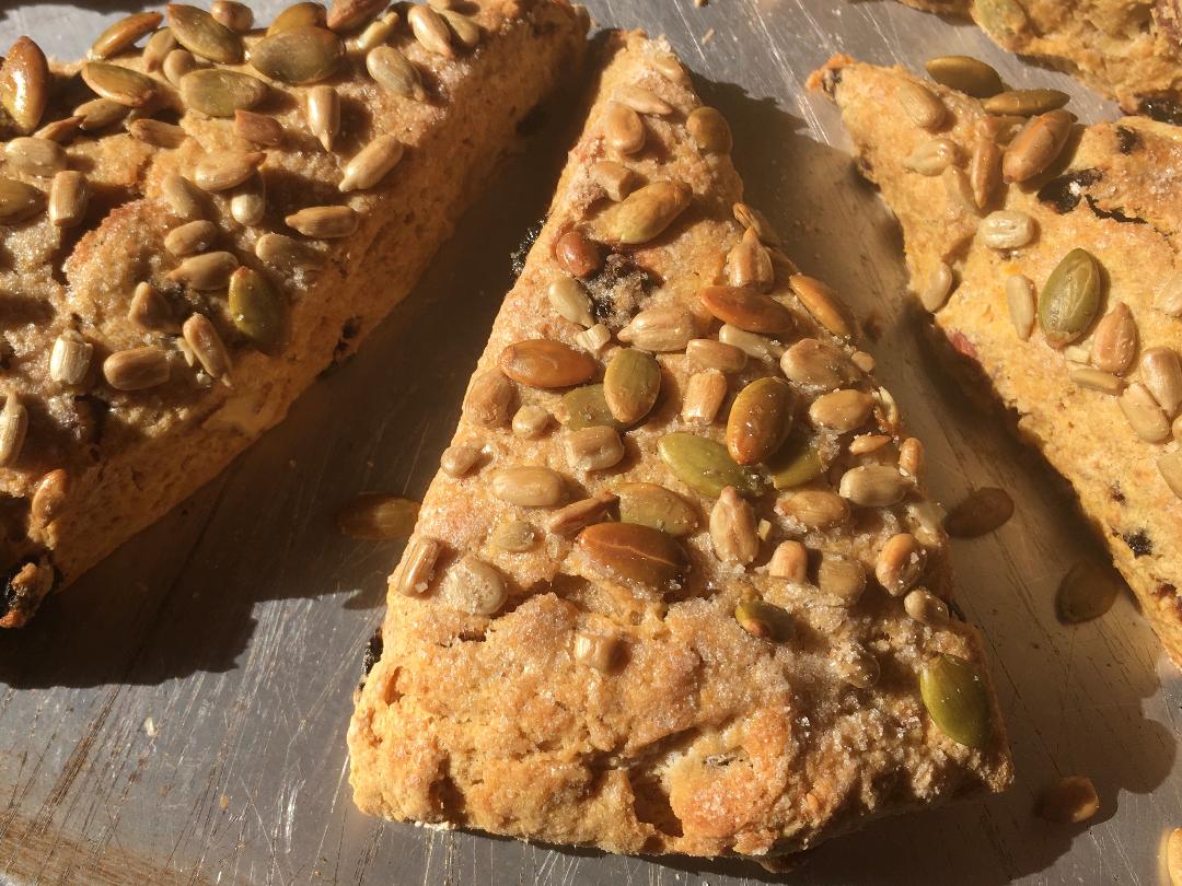 scones pumpkin cranberries