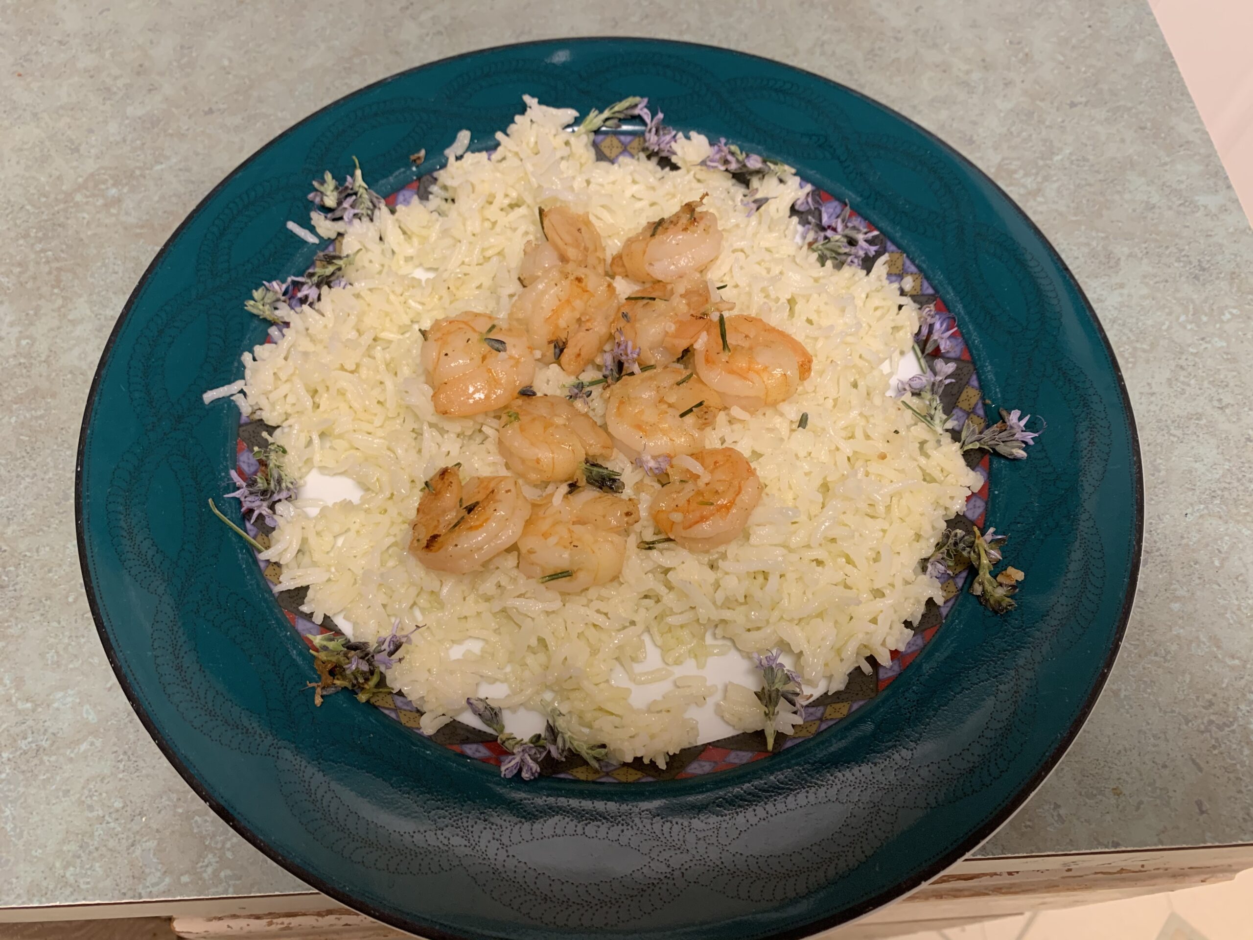 Shrimp with rosemary