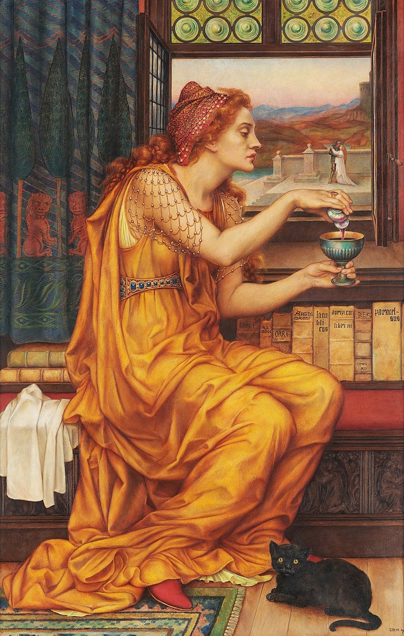 The_Love_Potion by Evelyn De Morgan_public domain
