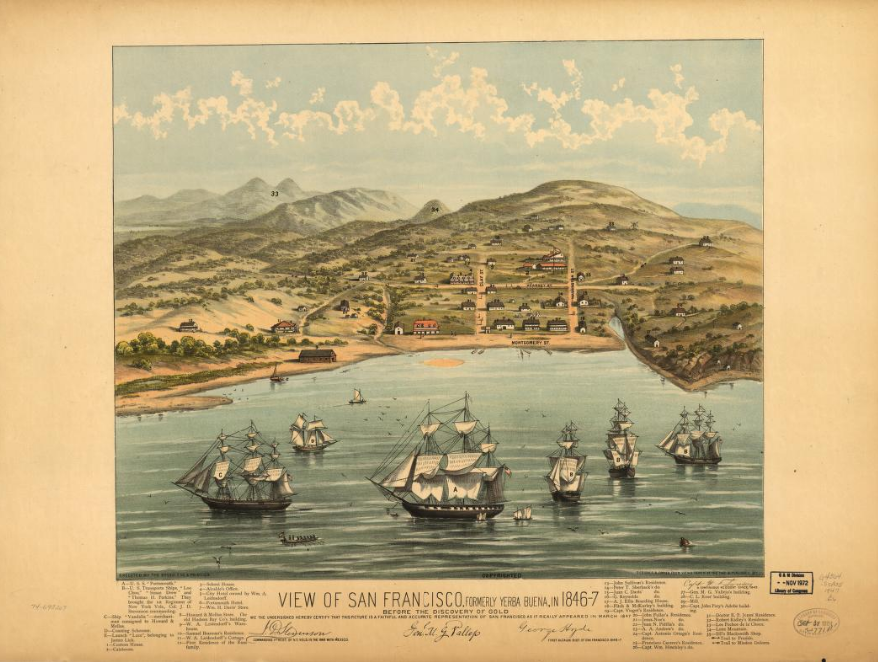 View of San Francisco, formerly Yerba Buena, in 1846-47